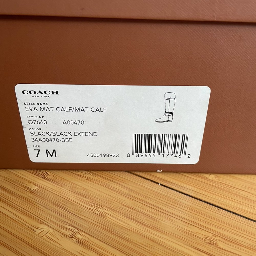 Coach Eva Leather Knee-High Classic Riding Boot - Picture 8 of 8